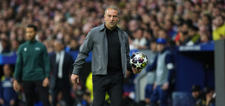 Hansi Flick head coach of FC Barcelona during the UEFA Champions League match, Quarter-Finals, second leg, between Atletico de Madrid and FC Barcelona played at Riyadh Metropolitano Stadium on April 14, 2026 in Madrid. (Photo by Cesar Cebolla / PRESSINPHOTO)
2026.04.14 Madryt
pilka nozna liga mistrzow
Atletico Madryt - FC Barcelona
Foto pressinphoto/SIPA USA/PressFocus

!!! POLAND ONLY !!!