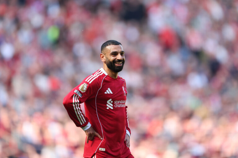 Liverpool, England, 25th April 2026. Mohamed Salah of Liverpool during the Liverpool vs Crystal Palace Premier League match at Anfield, Liverpool. Picture credit should read: Jessica Hornby / Sportimage EDITORIAL USE ONLY. No use with unauthorised audio, video, data, fixture lists, club/league logos or live services. Online in-match use limited to 120 images, no video emulation. No use in betting, games or single club/league/player publications. SPI_096_JH_LIVERPOOL_CRYSTAL_PALACE SPI-4733-0096
2026.04.25 Liverpool
pilka nozna , liga angielska
FC Liverpool - Crystal Palace
Foto IMAGO/PressFocus

!!! POLAND ONLY !!!