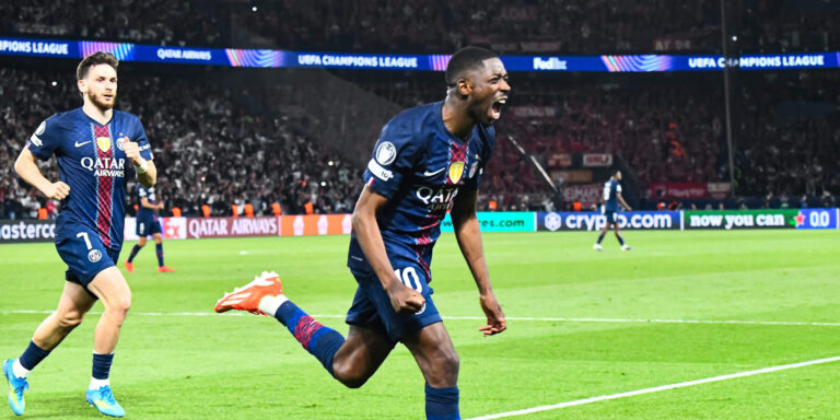 Joie des joueurs du Paris SG aprs le but de Ousmane Dembele (Paris SG) - Photo : Baptiste Autissier/Baptiste Autissier / Psnewz/ SIPA /00325722_0122/Credit:PSNEWZ/SIPA/2604290041
2026.04.28 Paryz
pilka nozna Liga Mistrzow
Paris Saint-Germain - Bayern Monachium
PSG
Foto PSNEWZ/SIPA/PressFocus

!!! POLAND ONLY !!!