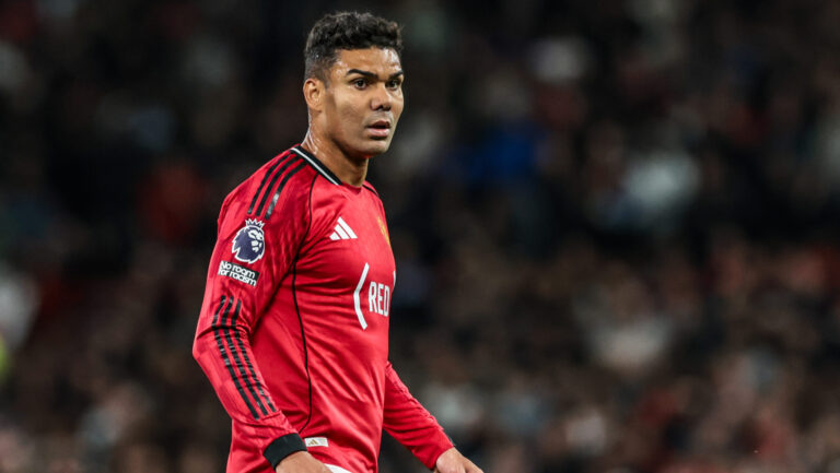 Casemiro of Manchester United during the Premier League match Manchester United vs Brentford at Old Trafford, Manchester, United Kingdom on 27 April 2026

(Photo by Mark Cosgrove/News Images) in Manchester, United Kingdom on 4/28/2026. (Photo by Mark Cosgrove/News Images/Sipa USA)
2026.04.28 Manchester
pilka nozna liga angielska
Manchester United - Brentford

Foto News Images/SIPA USA/PressFocus

!!! POLAND ONLY !!!