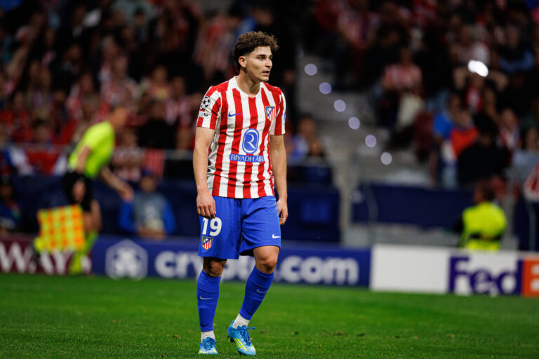 Julian Alvarez seen during UEFA Champions League semifinal game between teams of Atletico de Madrid and Arsenal FC Maciej Rogowski/Ball Raw Images Madrid Riyadh Air Metropolitano Spain Copyright: xMaciejxRogowskix maciejrogowski_atletico_arsenal_full_2526-174
2026.04.29 Madryt
pilka nozna , Liga Mistrzow
Atletico Madryt - Arsenal Londyn
Foto IMAGO/PressFocus

!!! POLAND ONLY !!!