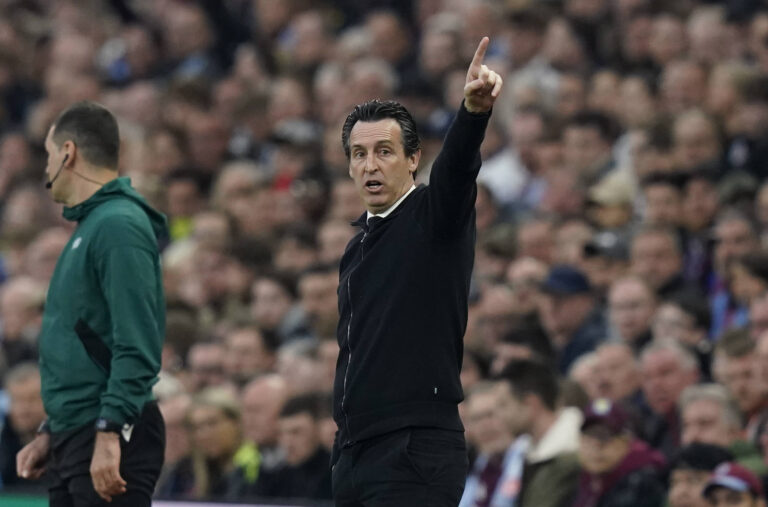 Birmingham, England, 7th May 2026. Unai Emery manager of Aston Villa during the Aston Villa vs Nottingham Forest UEFA Europa League semi final match 2nd leg match at Villa Park, Birmingham. Picture credit should read: Andrew Yates / Sportimage EDITORIAL USE ONLY. No use with unauthorised audio, video, data, fixture lists, club/league logos or live services. Online in-match use limited to 120 images, no video emulation. No use in betting, games or single club/league/player publications. SPI_143_AY_Villa_Forest SPI-4782-0143
2026.05.07 Birmingham 
pilka nozna liga europy
Aston Villa - Nottingham Forest

Foto IMAGO/PressFocus

!!! POLAND ONLY !!!