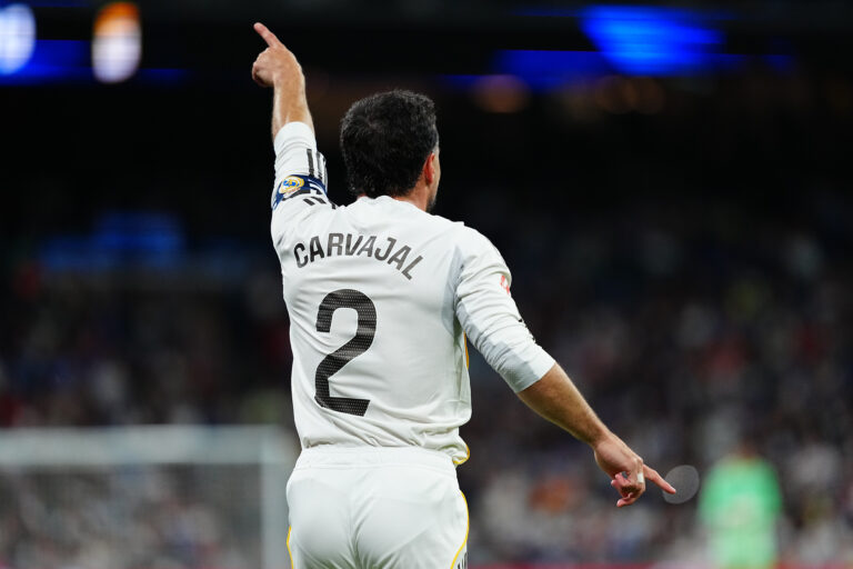 Daniel Carvajal of Real Madrid CF reacts during the LaLiga EA Sports match between Real Madrid CF and Real Oviedo at the Santiago Bernabéu. Final Score: Real Madrid 2-0 Real Oviedo (Photo by Gokhan Taner / SOPA Images/Sipa USA)
2026.05.14 Madryt
pilka nozna liga hiszpanska
Real Madryt - Real Oviedo
Foto SOPA Images/SIPA USA/PressFocus

!!! POLAND ONLY !!!