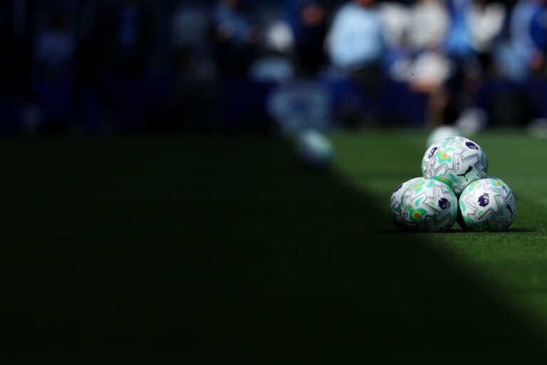 LEEDS, ENGLAND - MAY 17: Premier League Puma branded match balls during the Premier League match between Leeds United and Brighton &amp; Hove Albion at Elland Road on May 17, 2026 in Leeds, England. (Photo by MB Media/MB Media)
2026.05.17 Brighton
Pilka nozna liga angielska
Leeds United - Brighton and Hove Albion
Foto MB Media/PressFocus

!!! POLAND ONLY !!!