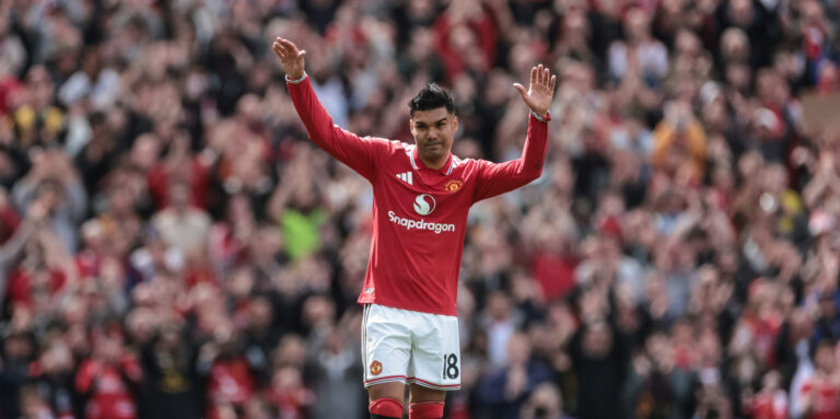 Chants of Casemiro of Manchester United echo around Old Traffics as he’s substituted during the Premier League match Manchester United vs Nottingham Forest at Old Trafford, Manchester, United Kingdom on 17 May 2026

(Photo by Mark Cosgrove/News Images) in Manchester, United Kingdom on 5/17/2026. (Photo by Mark Cosgrove/News Images/Sipa USA)
2026.05.17 Manchester
pilka nozna liga angielska
Manchester United - Nottingham Forest

Foto News Images/SIPA USA/PressFocus

!!! POLAND ONLY !!!