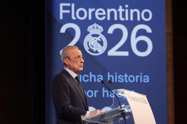 Florentino Perez, the acting president of Real Madrid CF, presents his candidacy for the presidency of Real Madrid CF at Melia Castilla hotel. (Photo by Federico Titone / SOPA Images/Sipa USA)
2026.05.27 Madryt
pilka nozna liga hiszpanska
Florentino Perez kandydat na prezydenta Realu Madryt
Foto SOPA Images/SIPA USA/PressFocus

!!! POLAND ONLY !!!