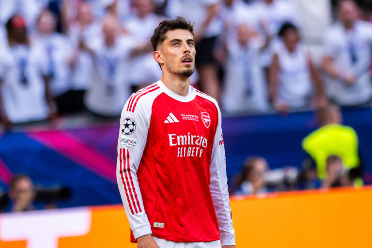 2026.05.30 Budapeszt
pilka nozna Final Liga Mistrzow sezon 2025/2026
PSG - Arsenal Londyn
N/z Kai Havertz Arsenal London goal bramka celebration radosc fun
Foto Gleb Soboliev / PressFocus

2026.05.30 Budapest
Football - UEFA Champions League final season 2025/2026
PSG - Arsenal London
Kai Havertz Arsenal London goal bramka celebration radosc fun
Credit: Gleb Soboliev / PressFocus