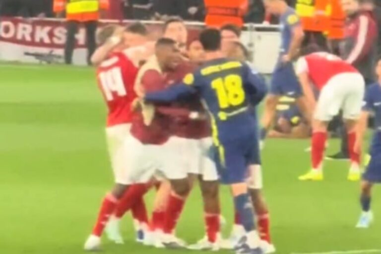 Awantura po półfinale Ligi Mistrzów! Piłkarze skoczyli sobie do gardeł [WIDEO]