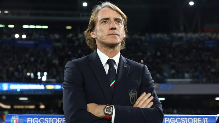 Foto Alessandro Garofalo/LaPresse 23 marzo 2023 - Napoli,  sport calcio - Italia vs Inghilterra  - qualificazione campionato europeo 2024  - stadio Diego Armando Maradona  
Nella foto: Roberto Mancini coach (Italy)

March 23, 2023 Napoli, soccer sport Italy vs England - Euro 2024 championship qualification 2024 - Diego Armando Maradona stadium 
In the pic: Roberto Mancini coach (Italy) (Photo by Alessandro Garofalo/LaPresse/Sipa USA)
2023.03.23 Neapol
pilka nozna eliminacje EURO 2024
Wlochy - Anglia
Foto Alessandro Garofalo/LaPresse/SIPA USA/PressFocus

!!! POLAND ONLY !!!
