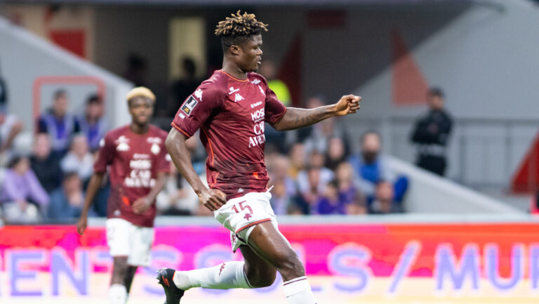 Terry Yegbe of Metz during the French championship Ligue 1 football match between Toulouse FC and FC Metz on 19 October 2025 at Stadium in Toulouse, France (Photo by /Sipa USA)
2025.10.19 Tuluza
pilka nozna liga francuska
Toulouse FC - FC Metz
Foto IPA/SIPA USA/PressFocus

!!! POLAND ONLY !!!