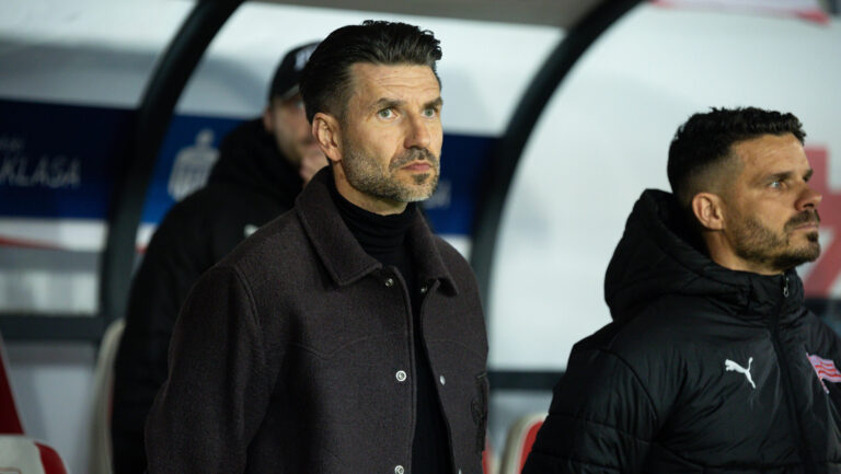 2026.02.27 Krakow
pilka nozna PKO Ekstraklasa sezon 2025/2026
Cracovia Krakow - Piast Gliwice
N/z Trener Head Coach Luka Elsner
Foto Michal Kedzierski / PressFocus

2026.02.27 Krakow
Football - Polish PKO Ekstraklasa season 2025/2026
Cracovia Krakow - Piast Gliwice
Trener Head Coach Luka Elsner
Credit: Michal Kedzierski / PressFocus