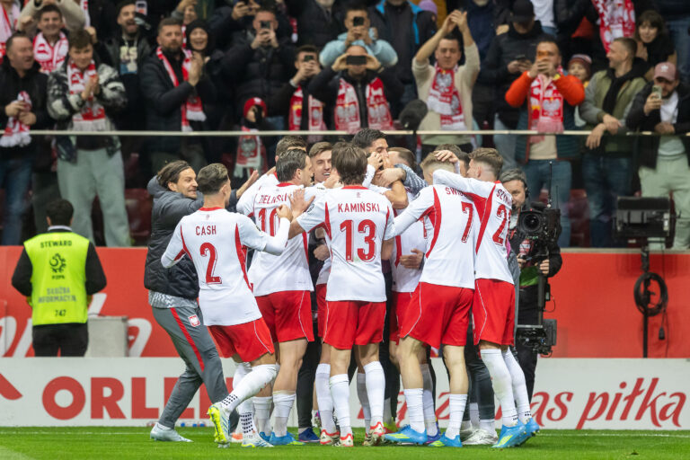 2026.03.26 Warszawa
Pilka nozna Kwalifikacje Mistrzostw Swiata 2026
Polska - Albania
N/z Radosc gol bramka Matty Cash, Robert Lewandowski, Jakub Kaminski, Piotr Zielinski, Kamil Grosicki, Karol Swiderski, Sebastian Szymanski
Foto Marcin Karczewski / PressFocus

2026.03.26 Warszawa
Football - FIFA World Cup 2026 Qualifying round
Poland - Albania
Radosc gol bramka Matty Cash, Robert Lewandowski, Jakub Kaminski, Piotr Zielinski, Kamil Grosicki, Karol Swiderski, Sebastian Szymanski
Credit: Marcin Karczewski / PressFocus