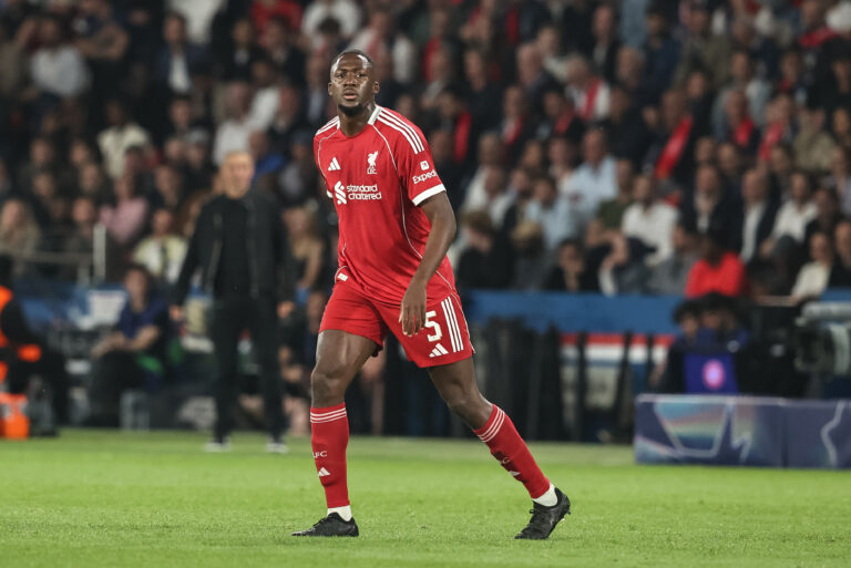 Ibrahima Konate of Liverpool during the UEFA Champions League Quarter Finals match Paris Saint-Germain vs Liverpool at Parc des Princes, Paris, France on 08 April 2026

(Photo by Alfie Cosgrove/News Images) in Paris, France on 4/8/2026. (Photo by Alfie Cosgrove/News Images/Sipa USA)
2026.04.08 Paryz
pilka nozna Liga Mistrzow 
Paris Saint-Germain - FC Liverpool
PSG
Foto News Images/SIPA USA/PressFocus

!!! POLAND ONLY !!!