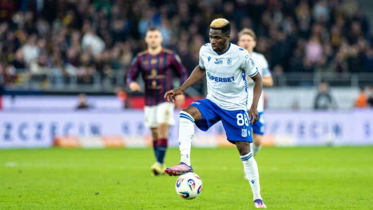 2026.04.18 Szczecin
Pilka Nozna PKO BP Ekstraklasa sezon 2025/2026
Pogon Szczecin - Lech Poznan
N/z Taofeek Ismaheel
Foto. Damian Kosciesza / PressFocus

2025.04.18 Szczecin
Football Polish PKO BP Ekstraklasa season 2025/2026 Pogon Szczecin - Lech Poznan 
O/p 
Credit. Damian Kosciesza / PressFocus