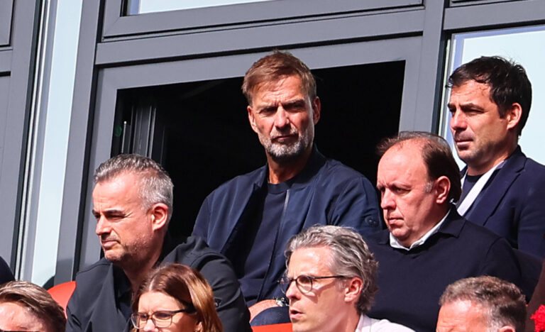 RB Leipzig - St. Pauli Hamburg / Bundesliga Leipzig, 09.05.2026, Red Bull Arena, Fussball, Bundesliga, Spieltag 33 , RB Leipzig vs. FC St. Pauli Hamburg , Im Bild: Tribünengast Jürgen Klopp oben-mi., Head of Global Soccer, Red Bull , *** RB Leipzig St Pauli Hamburg Bundesliga Leipzig, 09 05 2026, Red Bull Arena, Football, Bundesliga, Matchday 33 , RB Leipzig vs FC St Pauli Hamburg , In the picture grandstand guest Jürgen Klopp top mi , Head of Global Soccer, Red Bull , Picture Point
2026.05.09 Lipsk
pilka nozna , liga niemiecka
RB Lipsk - FC St. Pauli
Foto IMAGO/PressFocus

!!! POLAND ONLY !!!