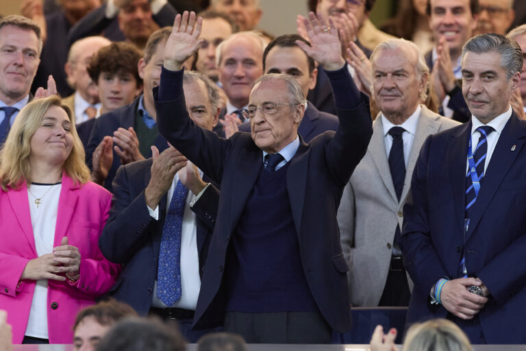 Florentino Perez, President of Real Madrid CF, is seen during the LaLiga EA Sports 2025/2026 week 36 football match between Real Madrid and Real Oviedo at Santiago Bernabeu stadium. Final score; Real Madrid CF 2:0 Real Oviedo (Photo by Federico Titone / SOPA Images/Sipa USA)
2026.05.14 Madryt
pilka nozna liga hiszpanska
Real Madryt - Real Oviedo
Foto SOPA Images/SIPA USA/PressFocus

!!! POLAND ONLY !!!
