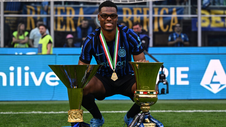 Mg Milano 17/05/2026 - campionato di calcio serie A / Inter-Hellas Verona / foto Matteo Gribaudi/Image nella foto: Denzel Dumfries PUBLICATIONxNOTxINxITA
2026.05.17 Mediolan
pilka nozna , liga wloska
Inter Mediolan - Hellas Werona
Foto IMAGO/PressFocus

!!! POLAND ONLY !!!