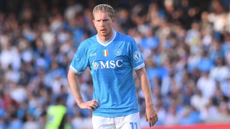 Napoli’s Kevin De Bruyne   during the Serie A soccer match between Napoli and Udinese   at the Diego Armando Maradona Stadium in Naples, southern italy - Sunday , May 24, 2026. Sport - Soccer . 
(Photo by Alessandro Garofalo/LaPresse) (Photo by Alessandro Garofalo/LaPresse/Sipa USA)
2026.05.24 Neapol
pilka nozna liga wloska
SSC Napoli - Udinese Calcio

Foto LaPresse/SIPA USA/PressFocus

!!! POLAND ONLY !!!