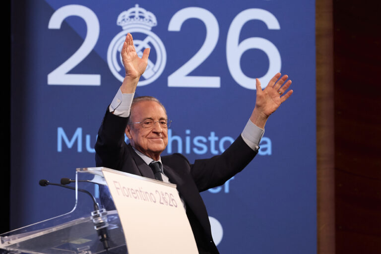 Florentino Perez, the acting president of Real Madrid CF, presents his candidacy for the presidency of Real Madrid CF at Melia Castilla hotel. (Photo by Federico Titone / SOPA Images/Sipa USA)
2026.05.27 Madryt
pilka nozna liga hiszpanska
Florentino Perez kandydat na prezydenta Realu Madryt
Foto SOPA Images/SIPA USA/PressFocus

!!! POLAND ONLY !!!