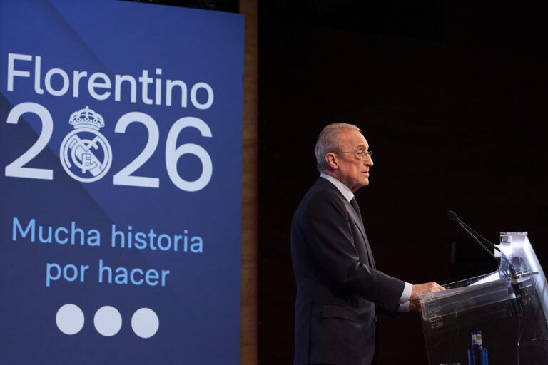 Florentino Perez, the acting president of Real Madrid CF, presents his candidacy for the presidency of Real Madrid CF at Melia Castilla hotel. (Photo by Federico Titone / SOPA Images/Sipa USA)
2026.05.27 Madryt
pilka nozna liga hiszpanska
Florentino Perez kandydat na prezydenta Realu Madryt
Foto SOPA Images/SIPA USA/PressFocus

!!! POLAND ONLY !!!