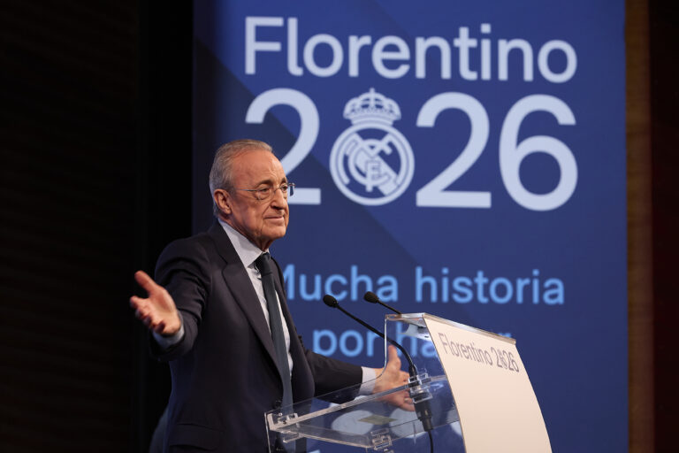 Florentino Perez, the acting president of Real Madrid CF, presents his candidacy for the presidency of Real Madrid CF at Melia Castilla hotel. (Photo by Federico Titone / SOPA Images/Sipa USA)
2026.05.27 Madryt
pilka nozna liga hiszpanska
Florentino Perez kandydat na prezydenta Realu Madryt
Foto SOPA Images/SIPA USA/PressFocus

!!! POLAND ONLY !!!