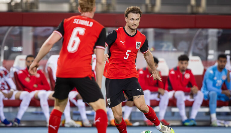 AUSTRIA - TUNISIA Stefan Posch of Austria and Mainz 05 during the friendly football match ahead of FIFA World Cup, WM, Weltmeisterschaft, Fussball WM, Weltmeisterschaft, Fussball 2026 WM, Weltmeisterschaft, Fussball WM, Weltmeisterschaft, Fussball between Austria and Tunisia, matchday 2. Ernst Happel Stadium, Stadion, Vienna, Austria, June 01, 2026. Photo by Branislav Racko Copyright: xx 080A2043
2026.06.01 Wieden
pilka nozna , miedzynarodowy mecz towarzyski
Austria - Tunezja
Foto IMAGO/PressFocus

!!! POLAND ONLY !!!