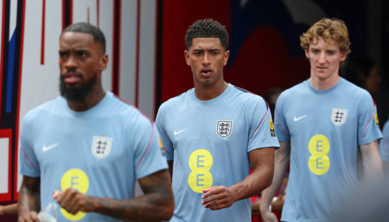 RECORD DATE NOT STATED 6th June 2026 Raymond James Stadium, Tampa, Florida, United States of America Friendly International Football, England versus New Zealand Jude Bellingham of England walks onto the field DavidxBuono
2026.06.06 Tampa
pilka nozna mecz towarzyski
Anglia - Nowa Zelandia
Foto IMAGO/PressFocus

!!! POLAND ONLY !!!
