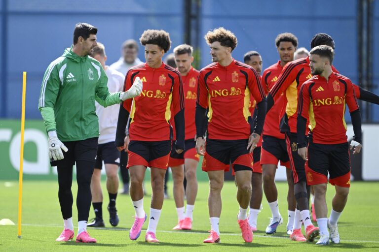 Belgian national football team - FIFA World Cup, WM, Weltmeisterschaft, Fussball 2026 - media activities 09/06/2026 RENTON, UNITED STATES OF AMERICA - JUNE 09 : Courtois Thibaut goalkeeper of Belgium, Witsel Axel midfielder of Belgium, Meunier Thomas defender of Belgium and Raskin Nicolas midfielder of Belgium pictured during a training session of the Belgian national football team during the FIFA World Cup 2026 on June 9, 2026 in Renton, United States of America, 09/06/2026 Renton United States of America PUBLICATIONxNOTxINxFRAxBEL Copyright: xNicoxVereeckenx
2026.06.09 Renton
pilka nozna , mistrzostwa swiata , mundial 2026
Przygotowania reprezentacji Belgii do mundialu
Foto IMAGO/PressFocus

!!! POLAND ONLY !!!