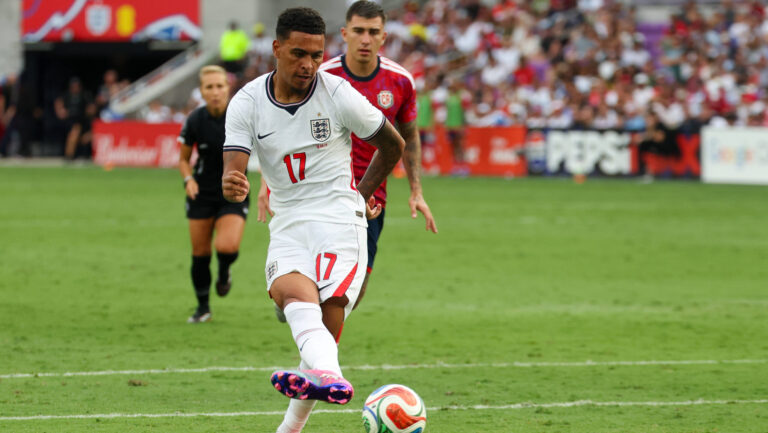 RECORD DATE NOT STATED 10th June 2026 Inter and Co Stadium, Orlando, Florida, United States of America Friendly International Football, England versus Costa Rica Morgan Rogers of England takes a shot and misses wide DavidxBuono
2026.06.11 Orlando
pilka nozna mecz towarzyski
Anglia - Kostaryka

Foto IMAGO/PressFocus

!!! POLAND ONLY !!!