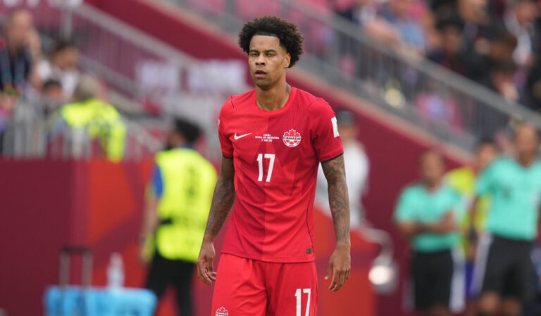 June 12 2026: Tajon Buchanan (Canada)  looks on during Canada and Bosnia and Herzegovina, FIFA World Cup 2026, at Toronto Stadium in Toronto, Canada. Kim Price/CSM/Sipa USA (Credit Image: © Kim Price/Cal Sport Media/Sipa USA)
2026.06.12 Toronto
pilka nozna , mistrzostwa swiata , mundial 2026
Kanada - Bosnia i Hercegowina
Foto Cal Sport Media/SIPA USA/PressFocus

!!! POLAND ONLY !!!