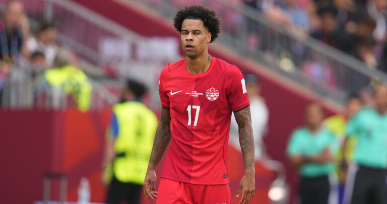 June 12 2026: Tajon Buchanan (Canada)  looks on during Canada and Bosnia and Herzegovina, FIFA World Cup 2026, at Toronto Stadium in Toronto, Canada. Kim Price/CSM/Sipa USA (Credit Image: © Kim Price/Cal Sport Media/Sipa USA)
2026.06.12 Toronto
pilka nozna , mistrzostwa swiata , mundial 2026
Kanada - Bosnia i Hercegowina
Foto Cal Sport Media/SIPA USA/PressFocus

!!! POLAND ONLY !!!