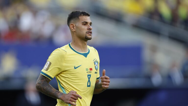 6/13/2026 - NEW JERSEY - Bruno Guimaraes of Brazil during the FIFA 2026 World Cup Group C match between Brazil and Morocco at the New Jersey Stadium on June 14, 2026, in New Jersey, United States. MAURICE VAN STEEN / ANP /ANP/Sipa USA
2026.06.13 New Jersey 
pilka nozna mistrzostwa swiata
Brazylia - Maroko
Foto ANP/SIPA USA/PressFocus

!!! POLAND ONLY !!!