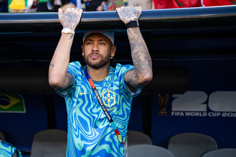 Neymar of Brazil prior to the FIFA World Cup 2026 Group C match between Brazil and Morocco at New York New Jersey Stadium on June 13th,2026 (Photo by Riquelve Nata/Sports Press Photo) (Photo by Riquelve Nata/Sports Press Photo/Sipa USA)
2026.06.13 New Jersey 
pilka nozna mistrzostwa swiata
Brazylia - Maroko
Foto SPP/SIPA USA/PressFocus

!!! POLAND ONLY !!!