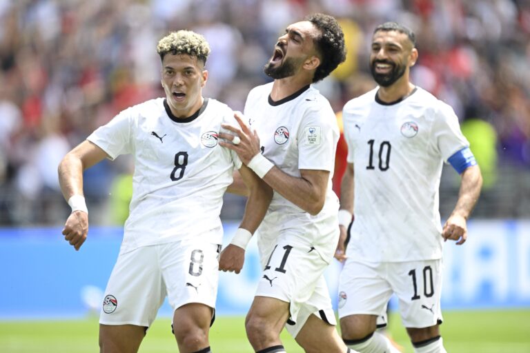 Belgium vs Egypt - 2026 FIFA World Cup, WM, Weltmeisterschaft, Fussball SEATTLE, USA - JUNE 15 : Ashour Emam midfielder of Egypt celebrates after scoring with Zico Mostafa midfielder of Egypt and Salah Mohamed forward of Egypt during the FIFA World Cup 2026 Group G match between Belgium and Egypt at the Lumen Field stadium on June 15, 2026 in Seattle, USA, 15/06/2026 Seattle United States of America PUBLICATIONxNOTxINxFRAxBEL Copyright: xNicoxVereeckenx
2026.06.15 Seattle
pilka nozna , mistrzostwa swiata , mundial 2026
Belgia - Egipt
Foto IMAGO/PressFocus

!!! POLAND ONLY !!!