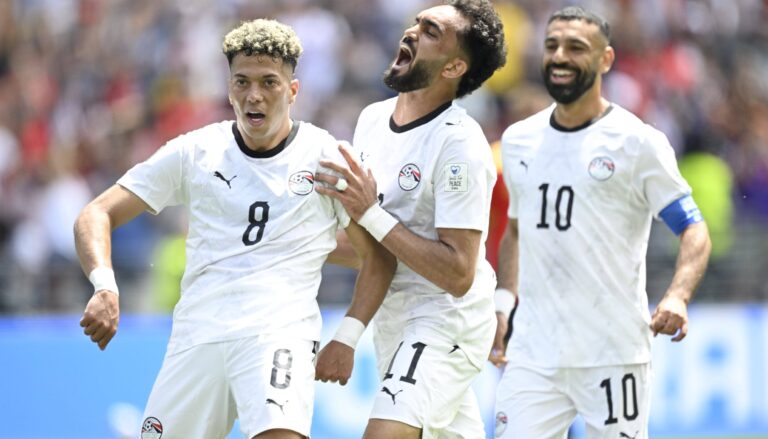 Belgium vs Egypt - 2026 FIFA World Cup, WM, Weltmeisterschaft, Fussball SEATTLE, USA - JUNE 15 : Ashour Emam midfielder of Egypt celebrates after scoring with Zico Mostafa midfielder of Egypt and Salah Mohamed forward of Egypt during the FIFA World Cup 2026 Group G match between Belgium and Egypt at the Lumen Field stadium on June 15, 2026 in Seattle, USA, 15/06/2026 Seattle United States of America PUBLICATIONxNOTxINxFRAxBEL Copyright: xNicoxVereeckenx
2026.06.15 Seattle
pilka nozna , mistrzostwa swiata , mundial 2026
Belgia - Egipt
Foto IMAGO/PressFocus

!!! POLAND ONLY !!!