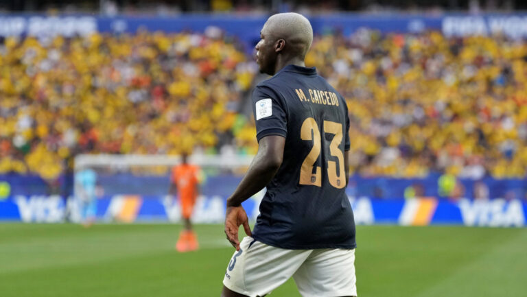 IPA85698554 - Moises Caicedo of Ecuador during the Group E match between Ivory Coast and Ecuador at the FIFA World Cup, WM, Weltmeisterschaft, Fussball in Philadelphia, USA, on June 14, 2026 PUBLICATIONxNOTxINxITA Copyright: xEmmanuelexMastrodonato/IPAxSportx/xx 85698554
2026.06.15 Philadelphia 
pilka nozna mistrzostwa swiata
Wybrzeze Kosci Sloniowej - Ekwador
Foto IMAGO/PressFocus

!!! POLAND ONLY !!!