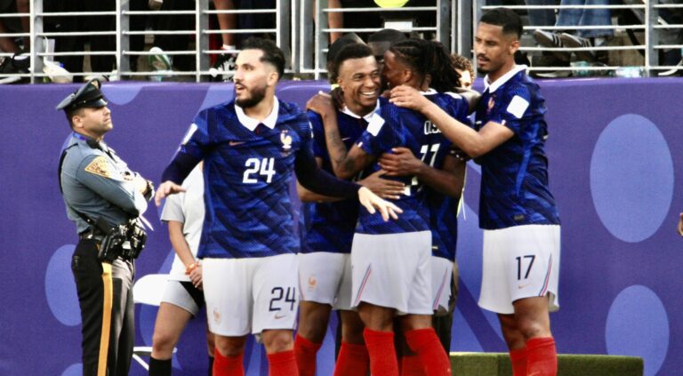 RECORD DATE NOT STATED France vs Senegal FIFA World Cup, WM, Weltmeisterschaft, Fussball 2026. SPO France vs Senegal FIFA World Cup 2026. June 16, 2026, New Jersey, USA: Mbappe 10 of France scored his second goal and celebrates with teammates and their coach during soccer match between France and Senegal in group I during FIFA World Cup 2026 at MetLife stadium in New Jersey. Credit: Niyi Fote/Thenews2Foto: Niyi Fote/Thenews2/imago images SPO PUBLICATIONxNOTxINxUSA Copyright: xNiyixFotex
2026.06.17 New Jersey
pilka nozna , mistrzostwa swiata , mundial 2026
Francja - Senegal
Foto IMAGO/PressFocus

!!! POLAND ONLY !!!
