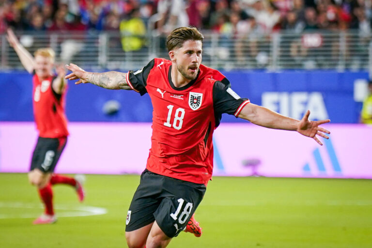 USA: Fußball FIFA World Cup, WM, Weltmeisterschaft, Fussball 2026 Gruppenphase Gruppe J Österreich vs Jordanien San Francisco Bay Area Stadium / Levis Stadium Santa Clara County, Kalifornien: Tor und Torjubel zum 1:0 durch Romano Schmid Österreich 18 Freude, Emotionen, Jubel *** USA Soccer 2026 FIFA World Cup Group Stage Group J Austria vs. Jordan San Francisco Bay Area Stadium Levis Stadium Santa Clara County, California Goal and celebration of the 10 score by Romano Schmid Austria 18 Joy, emotions, celebration,detected_source_language Copyright: xJOERANxSTEINSIEKx
2026.06.16 San Francisco
pilka nozna , mistrzostwa swiata , mundial 2026
Austria - Jordania
Foto IMAGO/PressFocus

!!! POLAND ONLY !!!