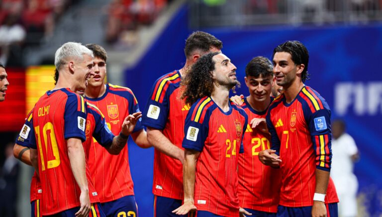 2026.06.21 Atlanta
pilka nozna Mistrzostwa Swiata w USA Meksyk Kanada 2026
Hiszpania - Arabia Saudyjska
N/z Marc Cucurella bramka gol radosc na 4-0
Foto Pawel Andrachiewicz / PressFocus

2026.06.21 Atlanta
Football - 2026 FIFA World Cup in USA Canada Mexico
Spain - Saudi Arabia
Marc Cucurella bramka gol radosc na 4-0
Credit: Pawel Andrachiewicz / PressFocus