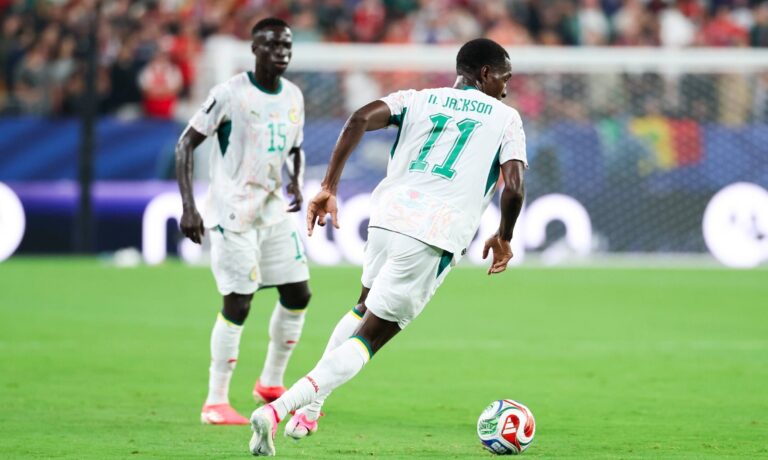 RECORD DATE NOT STATED  FIFA World Cup, WM, Weltmeisterschaft, Fussball 2026 - Group I - Norway v Senegal Nicolas Jackson player of Senegal during the match between Norway and Senegal in the second round of Group I of the 2026 FIFA World Cup group stage at New York New Jersey Stadium, in East Rutherford, United States, on Monday, June 22, 2026.Foto: William Volcov/Brazil Photo Press/IMAGO Sports East Rutherford NJ United States of America Copyright: xWILLIAMxVOLCOVx
2026.06.23 East Rutherford 
pilka nozna mistrzostwa swiata
Norwegia - Senegal

Foto IMAGO/PressFocus

!!! POLAND ONLY !!!