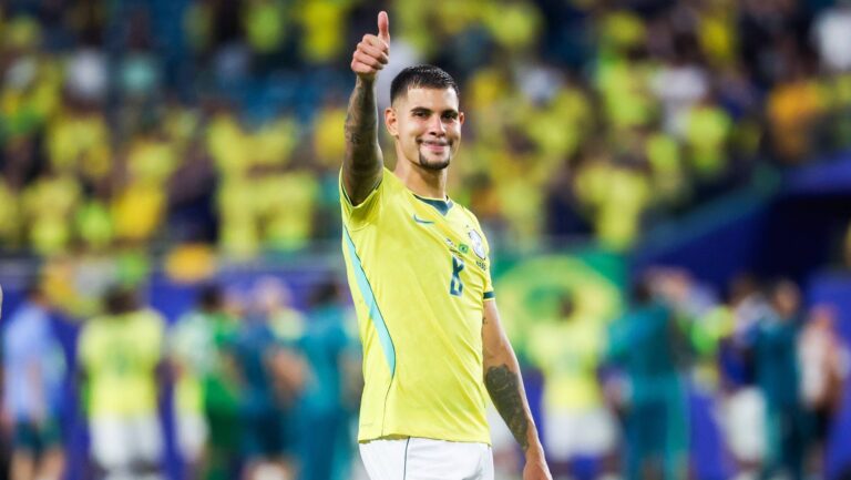 RECORD DATE NOT STATED  FIFA World Cup, WM, Weltmeisterschaft, Fussball 2026 - Group C - Scotland v Brazil Bruno Guimaraes player of Brazil after the match between Scotland and Brazil in the third round of Group C of the 2026 FIFA World Cup group stage at Miami Stadium, in Florida, United States, on Wednesday, June 24, 2026.Foto: William Volcov/Brazil Photo Press/IMAGO Sports Miami FL United States of America Copyright: xWILLIAMxVOLCOVx
2026.06.25 Miami
pilka nozna  mistrzostwa swiata
Szkocja - Brazylia

Foto IMAGO/PressFocus

!!! POLAND ONLY !!!