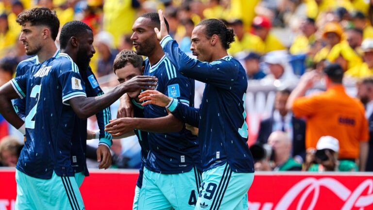2026.06.25 New York New Jersey
pilka nozna Mistrzostwa Swiata w USA Meksyk Kanada 2026
Ekwador - Niemcy
N/z bramka gol radosc na 1-0 Leroy Sane
Foto Pawel Andrachiewicz / PressFocus

2026.06.25 New York New Jersey
Football - 2026 FIFA World Cup in USA Canada Mexico
Ecuador - Germany
bramka gol radosc na 1-0 Leroy Sane
Credit: Pawel Andrachiewicz / PressFocus