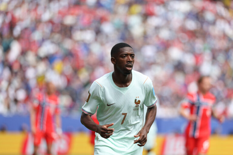 Ousmane DEMBELE of France during the FIFA World Cup 2026, Group I match between Norway and France at Gillette Stadium on June 26, 2026 in Foxborough, United States. (Photo by Johnny Fidelin/Icon Sport/Sipa USA)
2026.06.26 Foxborough
pilka nozna , mistrzostwa swiata , mundial 2026
Norwegia - Francja
Foto Icon Sport/SIPA USA/PressFocus

!!! POLAND ONLY !!!