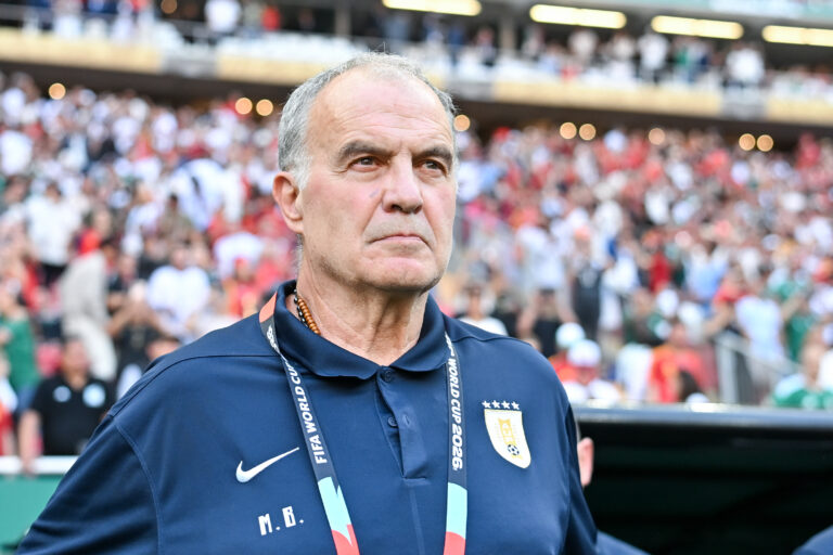Marcelo Bielsa, head coach of Uruguay, looks on during a FIFA Men’s World Cup 2026 Group Stage football match between Uruguay and Spain at Guadalajara Stadium, in Guadalajara on June 26th 2026 (Photo by Nayra Halm/SPP) (Photo by Nayra Halm/SPP/Sipa USA)
2026.06.26 Guadalajara
pilka nozna , mistrzostwa swiata , mundial 2026
Urugwaj - Hiszpania
Foto Nayra Halm/SPP/SIPA USA/PressFocus

!!! POLAND ONLY !!!
