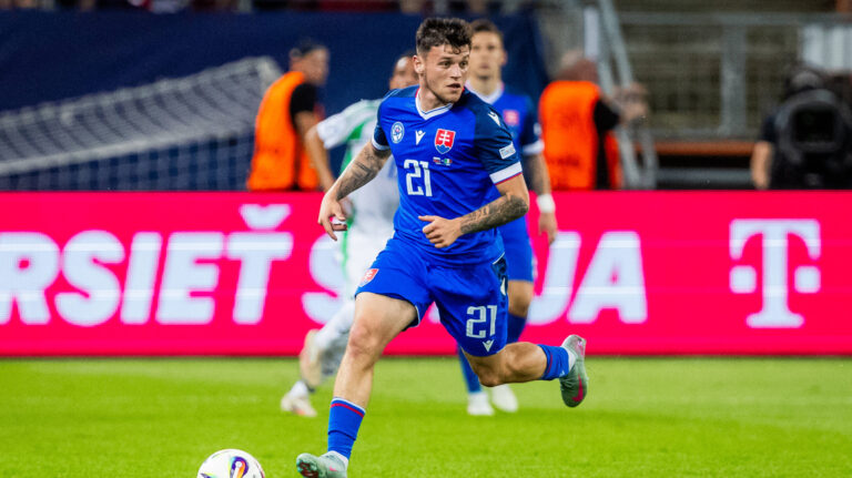 SLOVAKIA U21, U 21 - ITALY U21 Samuel Kopasek of Slovakia during the UEFA European Under-21 Championship 2025 Group A football match between Slovakia U21 and Italy U21. Stadium City Arena, Trnava, Slovakia, June 14, 2025. Photo by Branislav Racko Copyright: xx 080A2440
2025.06.14 Trnawa
pilka nozna , Mistrzostwa Europy U-21
Slowacja U21 - Wlochy U21
Foto IMAGO/PressFocus

!!! POLAND ONLY !!!