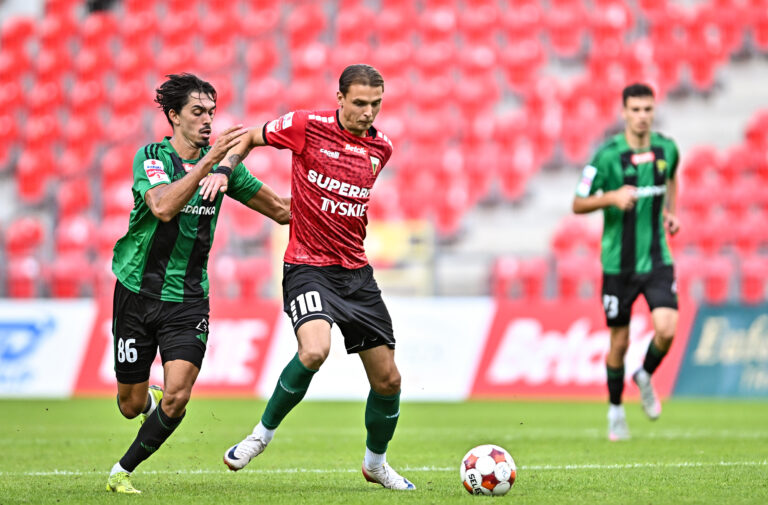2025.08.17 Tychy
Pilka nozna Betclic 1 Liga sezon 2025/2026
GKS Tychy - Gornik Leczna
N/z Rafal Santos Rafal Makowski
Foto Lukasz Sobala / PressFocus

2025.08.17 Tychy
Football Polish First League season 2025/2026
GKS Tychy - Gornik Leczna
Rafal Santos Rafal Makowski
Credit: Lukasz Sobala / PressFocus