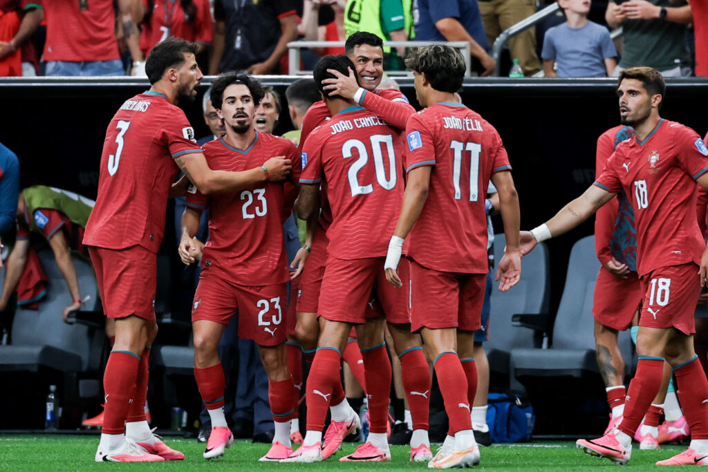 Cristiano Ronaldo of Portugal celebrates after scoring the team's first goal during a FIFA Men’s World Cup 2026 Group Stage football match between Portugal and Uzbekistan at Houston Stadium, in Houston on June 23th 2026 (Photo by Leo Barrilari/SPP) (Photo by Leo Barrilari/SPP/Sipa USA)
2026.06.23 Houston
pilka nozna Mistrzostwa Swiata 2026
Portugalia - Uzbekistan
Foto SPP/SIPA USA/PressFocus

!!! POLAND ONLY !!!