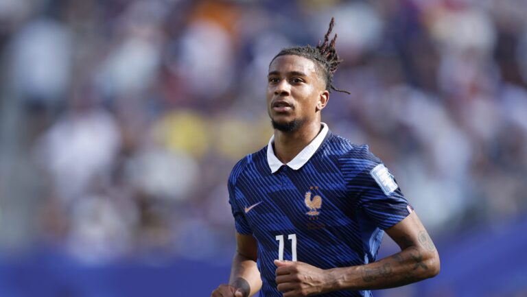 6/30/2026 - NEW JERSEY - Michael Olise of France during the 2026 FIFA World Cup round of 32 match between France and Sweden at Boston Stadium on June 30, 2026, in Foxborough, United States. MAURICE VAN STEEN / ANP /ANP/Sipa USA
2026.06.30 East Rutherford
pilka nozna , mistrzostwa swiata , mundial 2026
Francja - Szwecja
Foto ANP/SIPA USA/PressFocus

!!! POLAND ONLY !!!