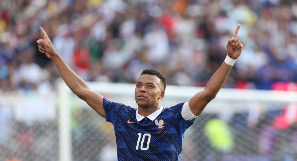 Kylian MBAPPE of France celebrate after scores during the FIFA World Cup 2026 - Round of 32 match between France and Sweden at MetLife Stadium on June 30, 2026 in East Rutherford, New Jersey. (Photo by Johnny Fidelin/Icon Sport/Sipa USA)
2026.06.30 East Rutherford
pilka nozna , mistrzostwa swiata , mundial 2026
Francja - Szwecja
Foto Icon Sport/SIPA USA/PressFocus

!!! POLAND ONLY !!!