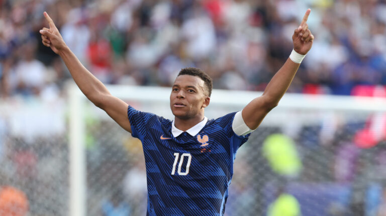 Kylian MBAPPE of France celebrate after scores during the FIFA World Cup 2026 - Round of 32 match between France and Sweden at MetLife Stadium on June 30, 2026 in East Rutherford, New Jersey. (Photo by Johnny Fidelin/Icon Sport/Sipa USA)
2026.06.30 East Rutherford
pilka nozna , mistrzostwa swiata , mundial 2026
Francja - Szwecja
Foto Icon Sport/SIPA USA/PressFocus

!!! POLAND ONLY !!!